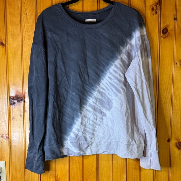 aerie Tops - Aerie OFFLINE Charcoal Tie Dye Long Sleeve Shirt